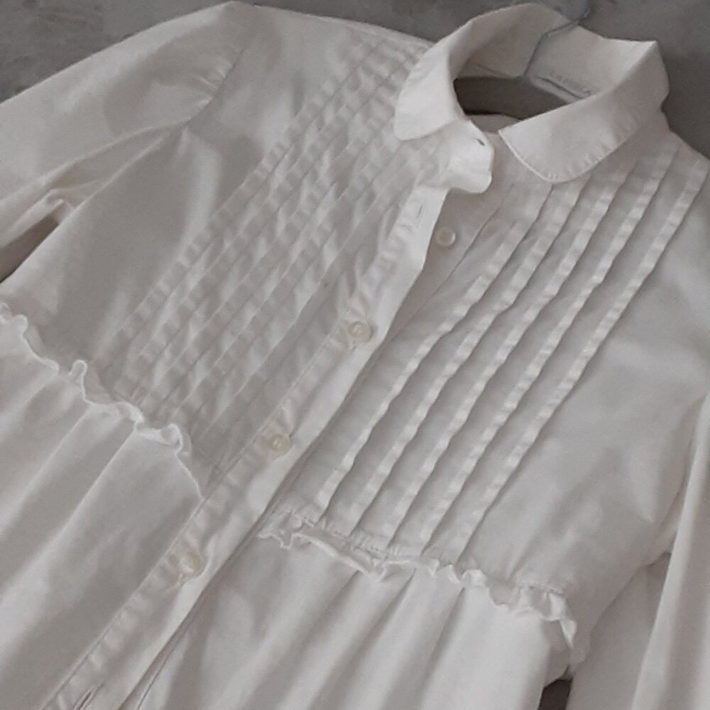 La Perla - crisp white cotton blouse - made in Italy kids sz 10